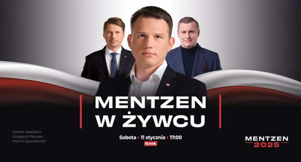 Polityka i samorząd, Spotkania wyborcze Sławomira Mentzena Żywcu Cieszynie - zdjęcie, fotografia