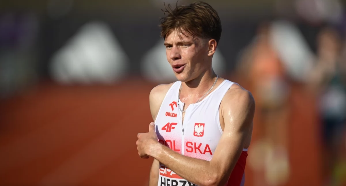 Lekkoatletyka, Kamil Herzyk Bielsko Biała rekord Polski metrów - zdjęcie, fotografia