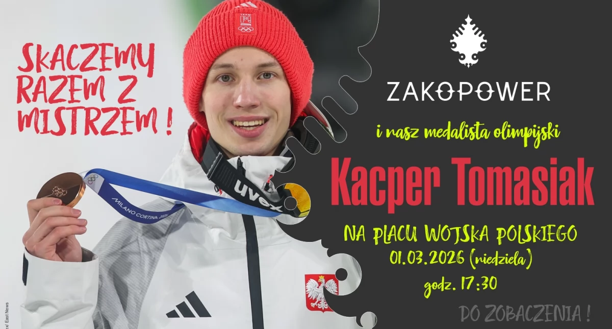 Atrakcje, Bielsko‑Biała świętuje sukces Kacpra Tomasiaka Spotkanie mistrzem koncert marca placu Wojska Polskiego - zdjęcie, fotografia