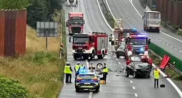 Tragiczny poranek na wjeździe do Bielska-Białej. Zginął kierowca, który jechał pod prąd
