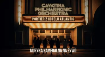 Film z muzyką na żywo w Cavatina Hall Portier z hotelu Atlantic z kompozycją Hani Derej
